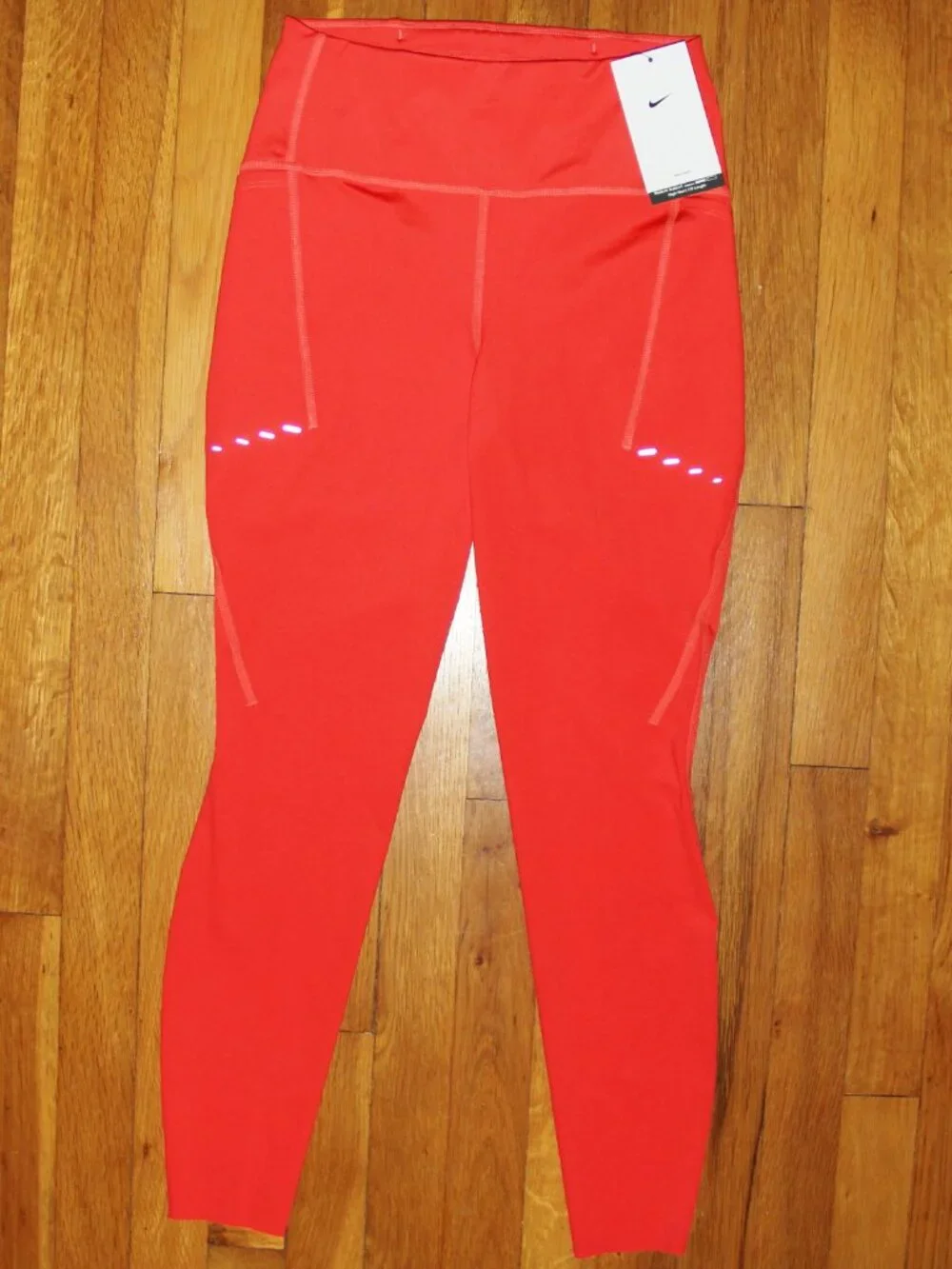 Nike Swift High-Waisted 7/8 Running Leggings Womens S M Light Crimson